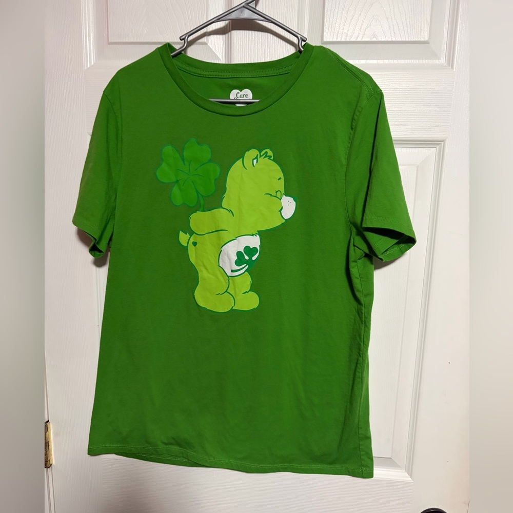 Care Bears Green Short Sleeve Tee with Shamrock Bear